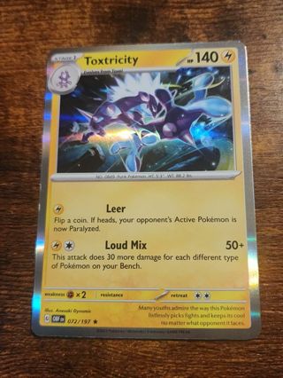 Pokemon Toxtricity holo rare 072/197