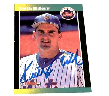 Autographed 1989 Donruss Keith Miller New York Mets #623