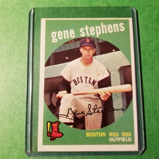 1959 - TOPPS NRMT - MINT BASEBALL - CARD  NO. 261 - GENE STEPHENS - RED SOX