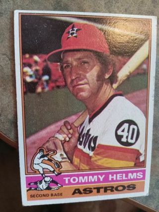 1976 TOPPS TOMMY HELMS HOUSTON ASTROS BASEBALL CARD# 583