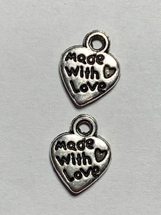 SILVER HEART CHARMS~#7~FREE SHIPPING!