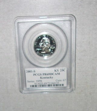 2001-S PCGS PR69 DCAM Kentucky Quarter 