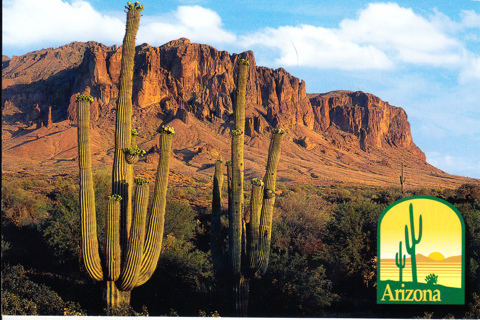 Vintage Postcard Superstition Mountains, AZ