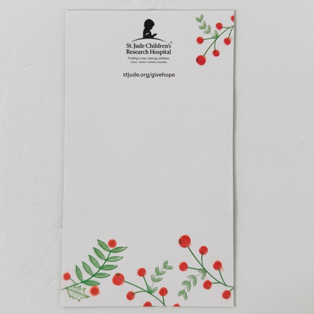 Free: Holly Berry Blank Paper Tablet 