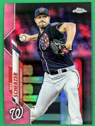 2020 Topps Chrome - Pink Refractor #139 MAX SCHERZER Washington Nationals !!!