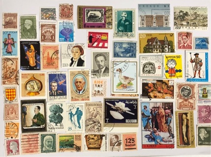 100+ Stamps from around the world 