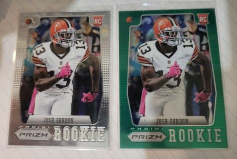 2012 Prizm Josh Gordon rookie cards Cleveland Browns