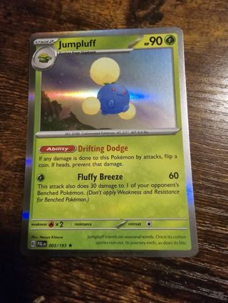 Pokemon Jumpluff holo rare card 03/193