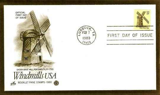 1980 Windmill ArtCraft First Day Cover