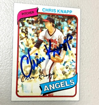 Autographed Chris Knapp - 1980 Topps #658 - California Angels Baseball Card