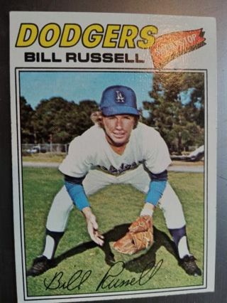 1977 TOPPS BILL RUSSELL LOS ANGELES DODGERS BASEBALL CARD# 322