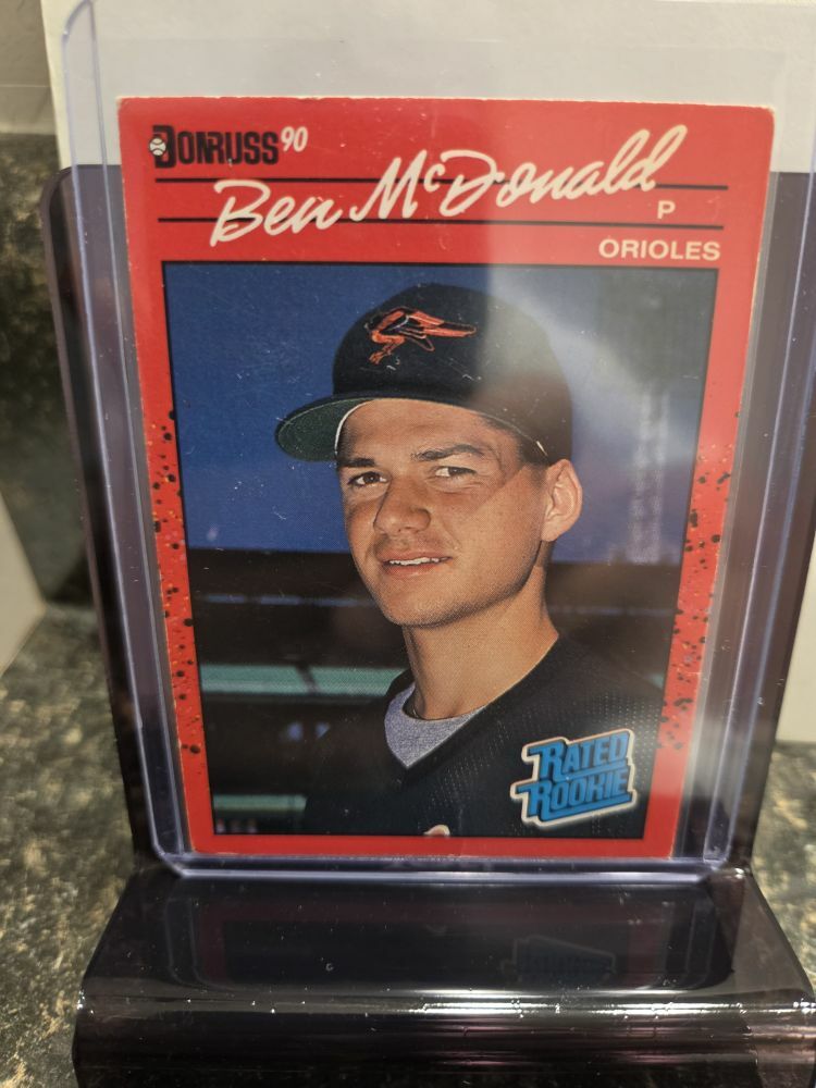 FREE: 1990 DONRUSS BEN McDONALD RATED ROOKIE # 32 BALTIMORE ORIOLES