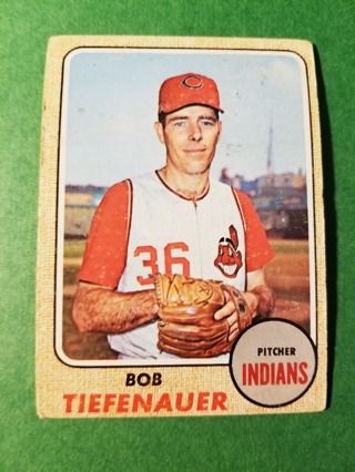 1968 - TOPPS EXMT - NRMT BASEBALL - CARD NO. 269 - BOB TIEFENAUER - INDIANS