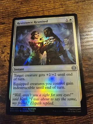 Magic the gathering mtg Resistance Reunited foil card Phyrexia all will be one