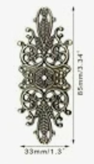 Craft metal embellishments - Qty 2  bronze