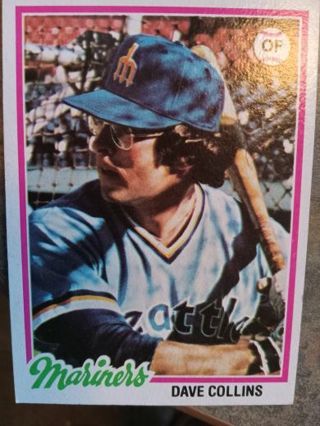 1978 TOPPS DAVE COLLINS SEATTLE MARINERS BASEBALL CARD# 254