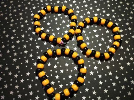 Black and orange Halloween bracelet