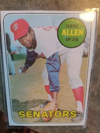 1969 T.C.G HANK ALLEN WASHINGTON SENATORS BASEBALL CARD# 623