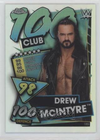 DREW MCINTYRE 2021 WWE TOPPS CHROME SLAM ATTAX TOP 100 REFRACTOR PARALLEL