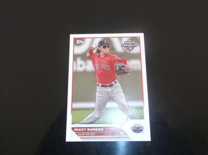 2023 Topps Pro Debut    Mikey Romero   card  #   pd- 45 Salem Red Sox