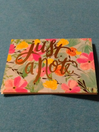 Multi-Color Floral Notecard - just a note