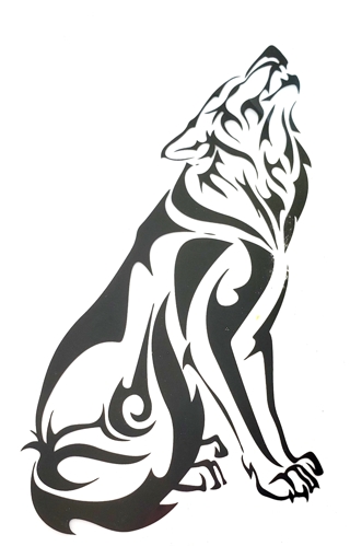 WOLF CAR WINDOW DECAL