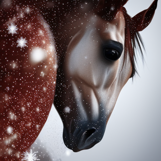 Listia Digital Collectible: Beauty of Horse during Christmas Morning