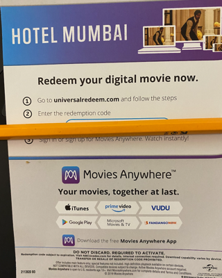 Hotel Mumbai Digital HD Movie Code