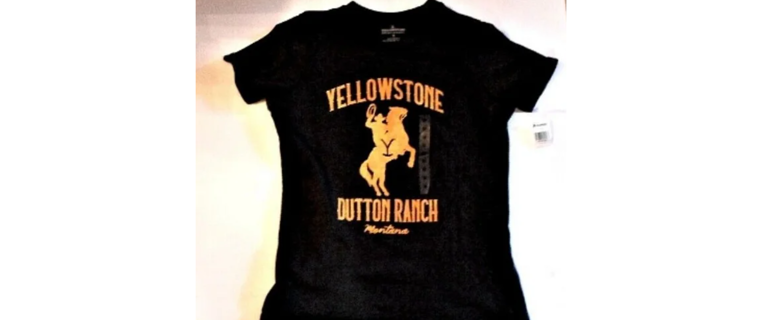 NWT Yellowstone Dutton Ranch Wrangler Rodeo Design T shirt Female Juniors Size M