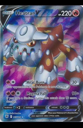 NM Ultra Rare Heatran V Textured Full Art SWSH Pokemon card