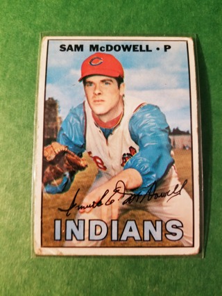 1967 - TOPPS BASEBALL - CARD NO. 295 - SAM McDOWELL- INDIANS