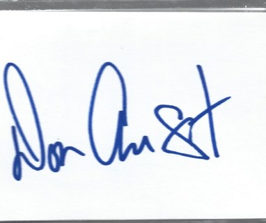 Don August Auto Autographed Signed Index Card Milwaukee Brewers Baseball MLB