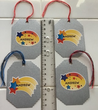 U.S. Only/ Andrew name hang-tags