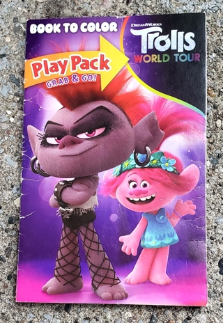 TROLLS SMALL COLORING BOOK WITH STICKERS USE YOUR OWN CRAYONS 