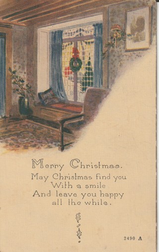 Vintage Unused Postcard: f: Christmas