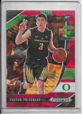 Payton Pritchard 2020-21 Prizm Draft Prizms Red Cracked Ice #36