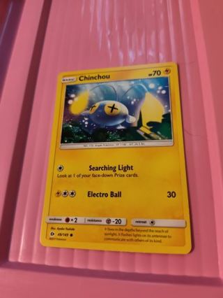 Chinchou Pokemon Card