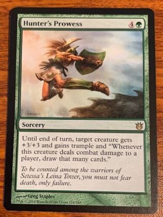 MTG Hunter's Prowess Born of the Gods 124/165 Regular Rare