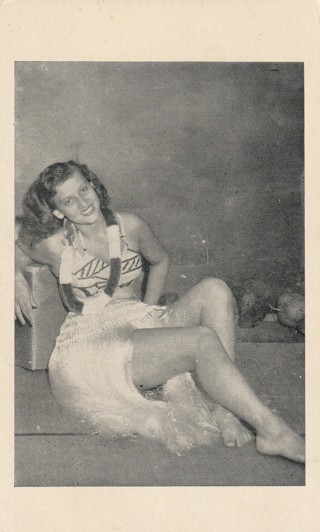 Vintage Unused Postcard: e: Comic: Lady Posing