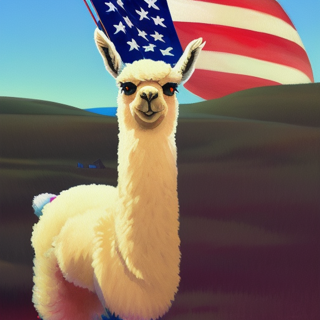 Listia Digital Collectible: USA Lovin' Llama