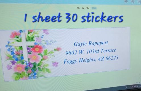 1sheet Address stickers