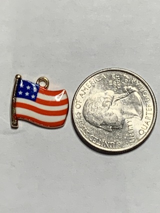 ✨AMERICAN FLAG CHARMS~#5~WAVY FLAG~4TH OF JULY ENAMEL CHARMS~FREE SHIPPING✨ 