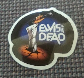 Elvis is not dead band sticker for PS4 Xbox One laptop computer hard hat toolbox