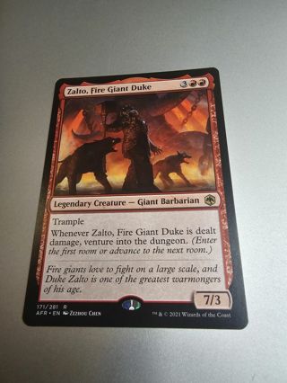 Magic the gathering mtg Zalto Fire Giant Duke rare Forgotten Realms