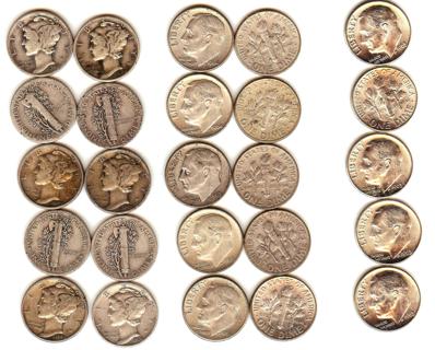 50 Coins SILVER Lot - $11.25 Face BU and Circulated Set with BU ASE & Maple Leaf See List