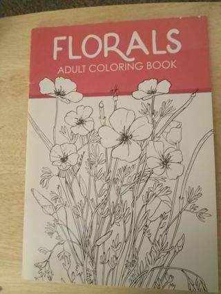 Florals - Adult Coloring Book - New!