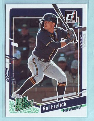 2023 Panini Donruss Sal Frelick ROOKIE Baseball card # 33 Brewers