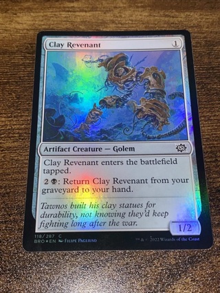 Clay Revenant 118/287 The Brothers' War Foil MTG Magic The Gathering