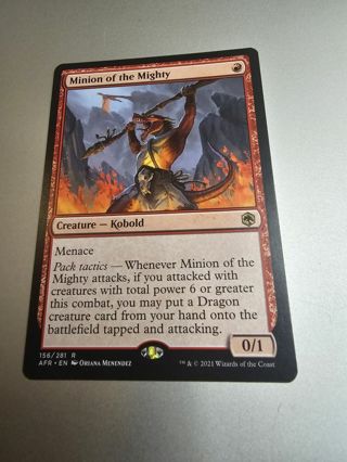 Magic the gathering mtg Minion of the mighty rare card Forgotten Realms