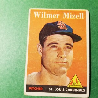 1958 - TOPPS EXMT BASEBALL - CARD NO. 485 - WILMER MIZELL - CARDINALS